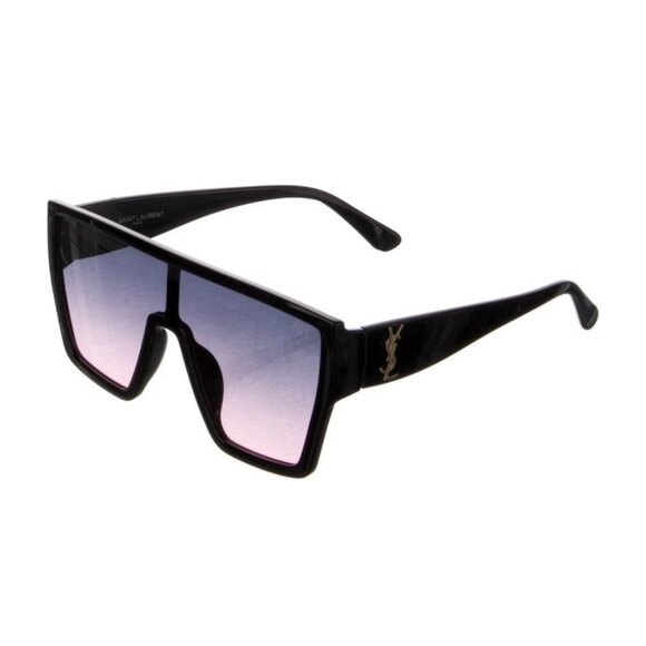 Saint Laurent Authentic Black Shield Oversized Sunglasses 686788 - Picture 2 of 9